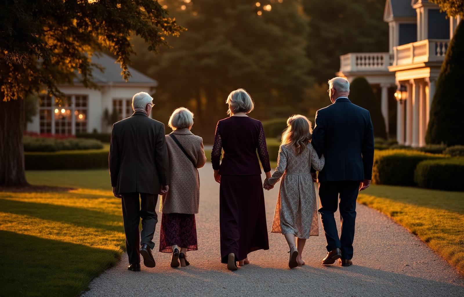 Family on a private estate